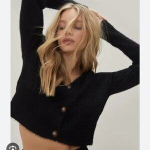 Fluffy Button Down Cardigan